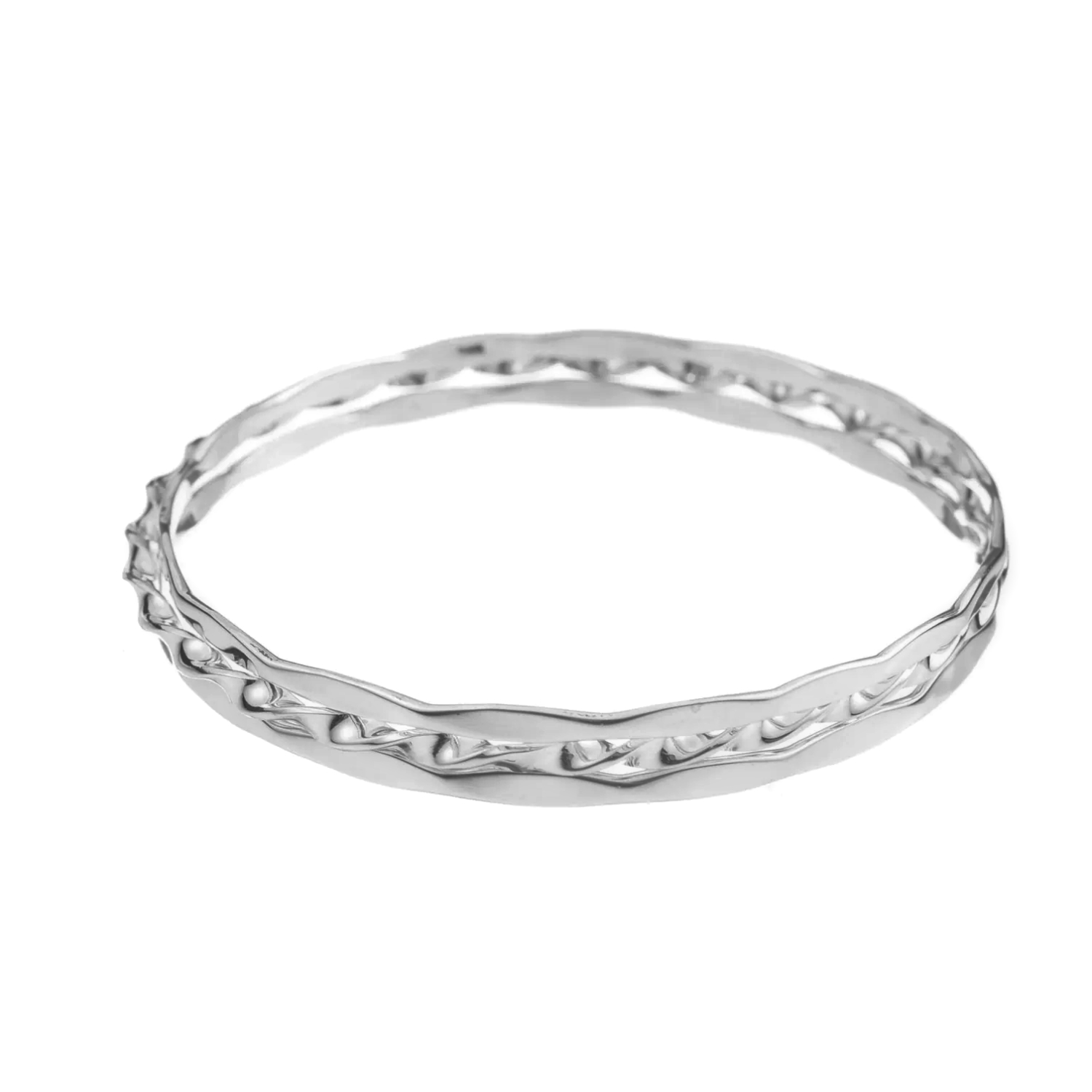 Pulseras modelo fin de semana 3 piezas de diseño enroscada elaborada en plata ley .925