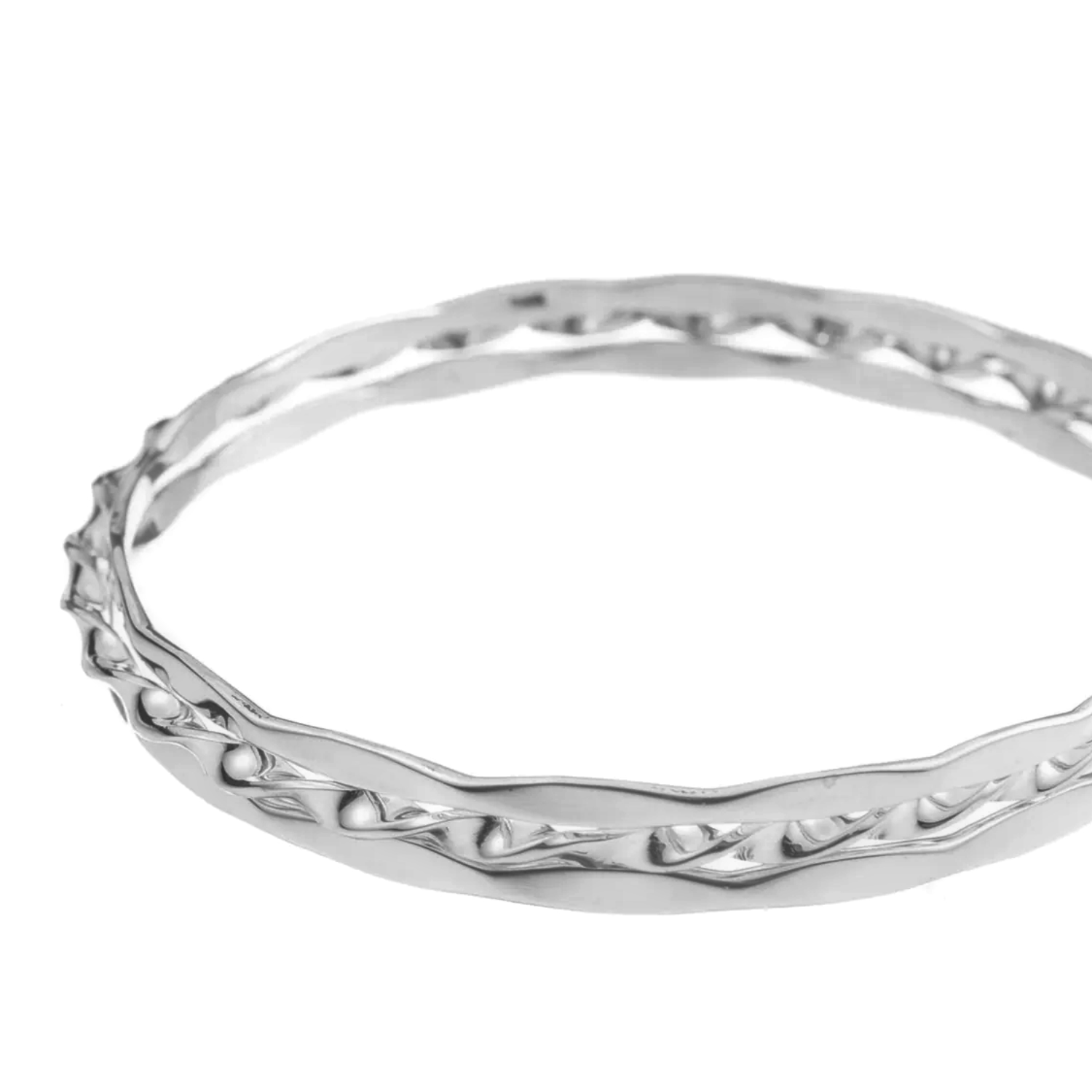 Pulseras modelo fin de semana 3 piezas de diseño enroscada elaborada en plata ley .925