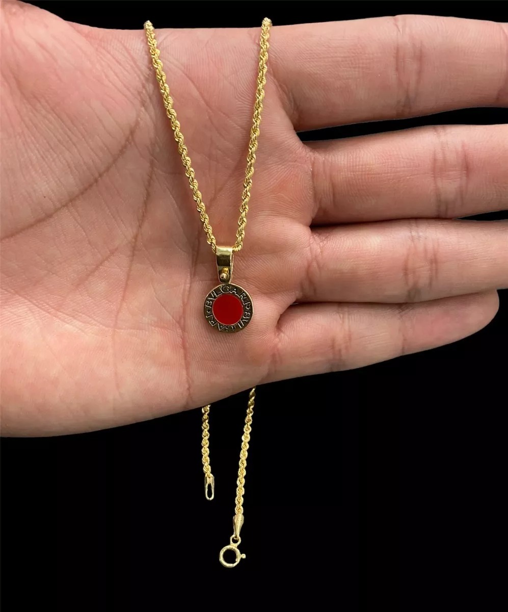 Hermoso Juego Tipo Bvlgari Con Fondo Rojo 14k + Regalo