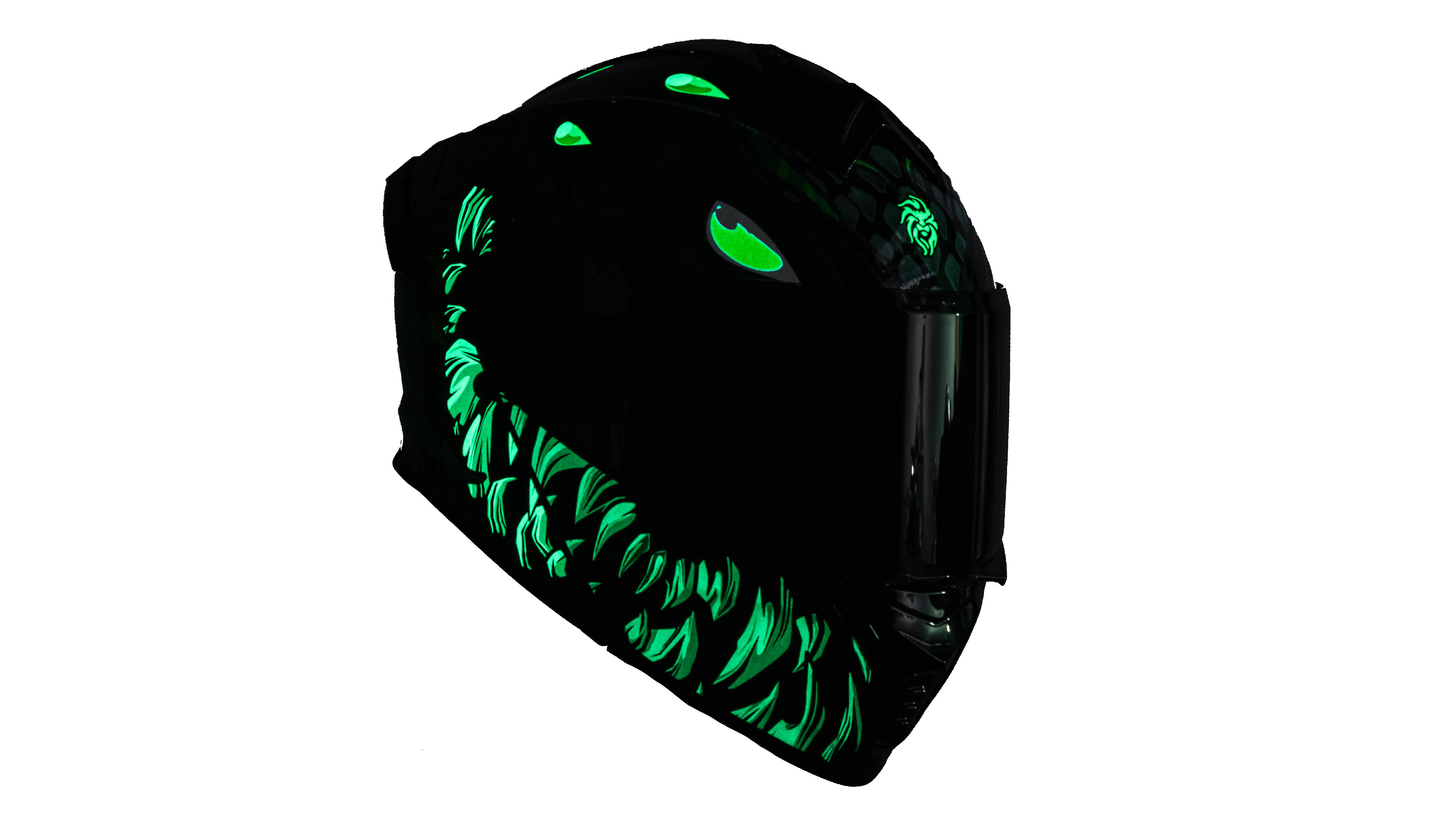 Casco KOV Toxic Thunder ABATIBLE Escamas Gris Brilla EN LA OBSCURIDAD Certificado Dot