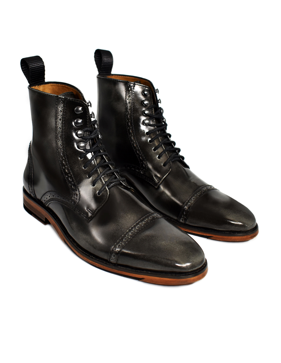 Botal artesanal de piel vacuno para caballero modelo Aristoteles