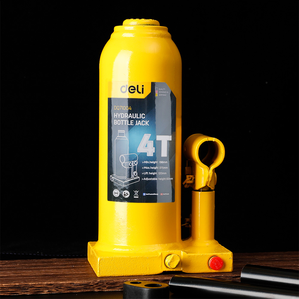 Gato Hidráulico de Botella Deli 4 Toneladas con Válvula de Seguridad