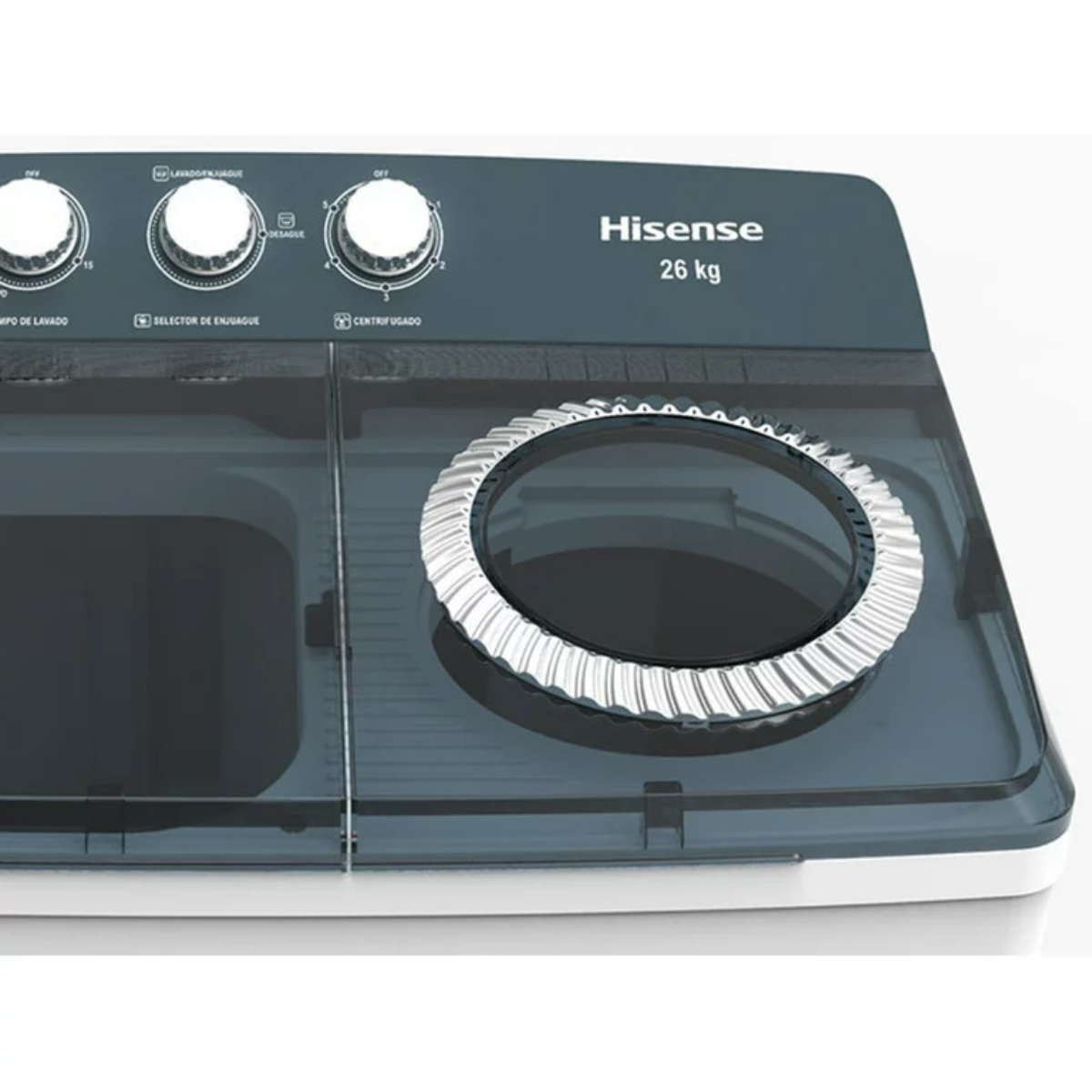 Lavadora Semiautomática de doble tina Hisense WSA2601P 26kg 127 V