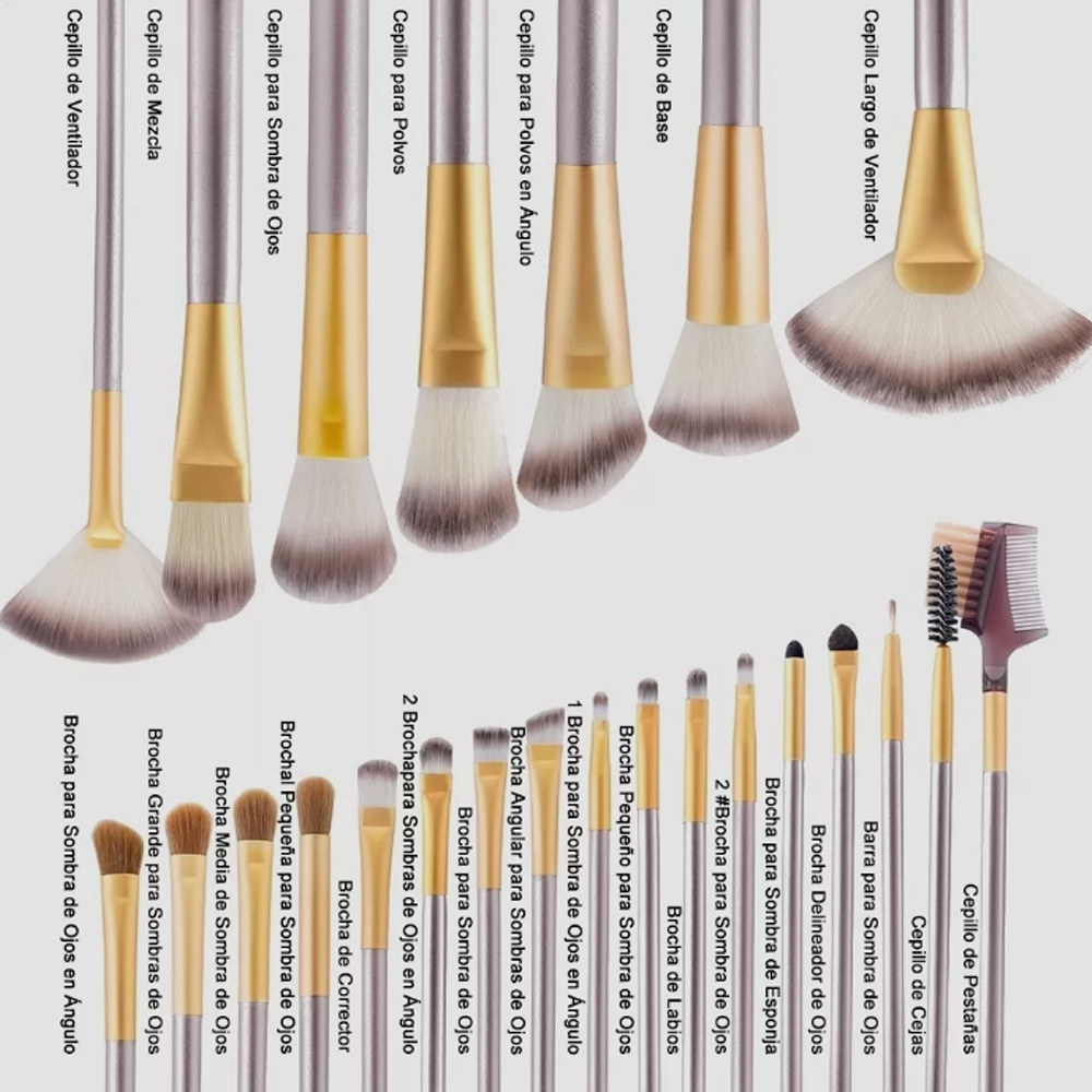 Set 24 Brochas De Maquillaje Profesionales .
