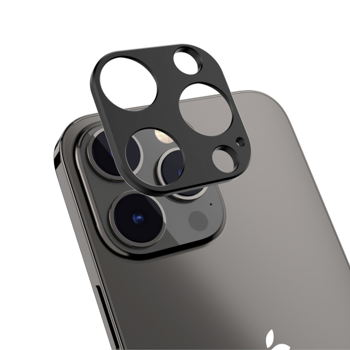 Protector de lente de aluminio para iphone 3 lentes