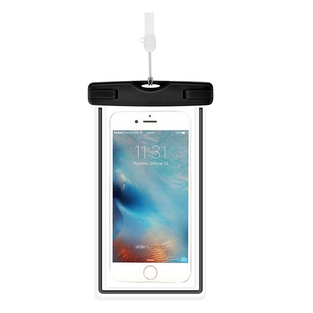 Funda Protectora Contra Agua para celular Universal Negro