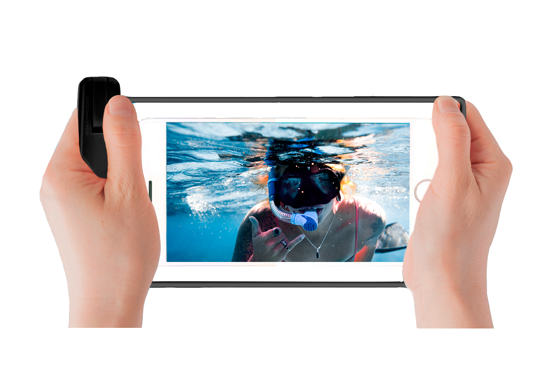 Funda Protectora Contra Agua para celular Universal Negro