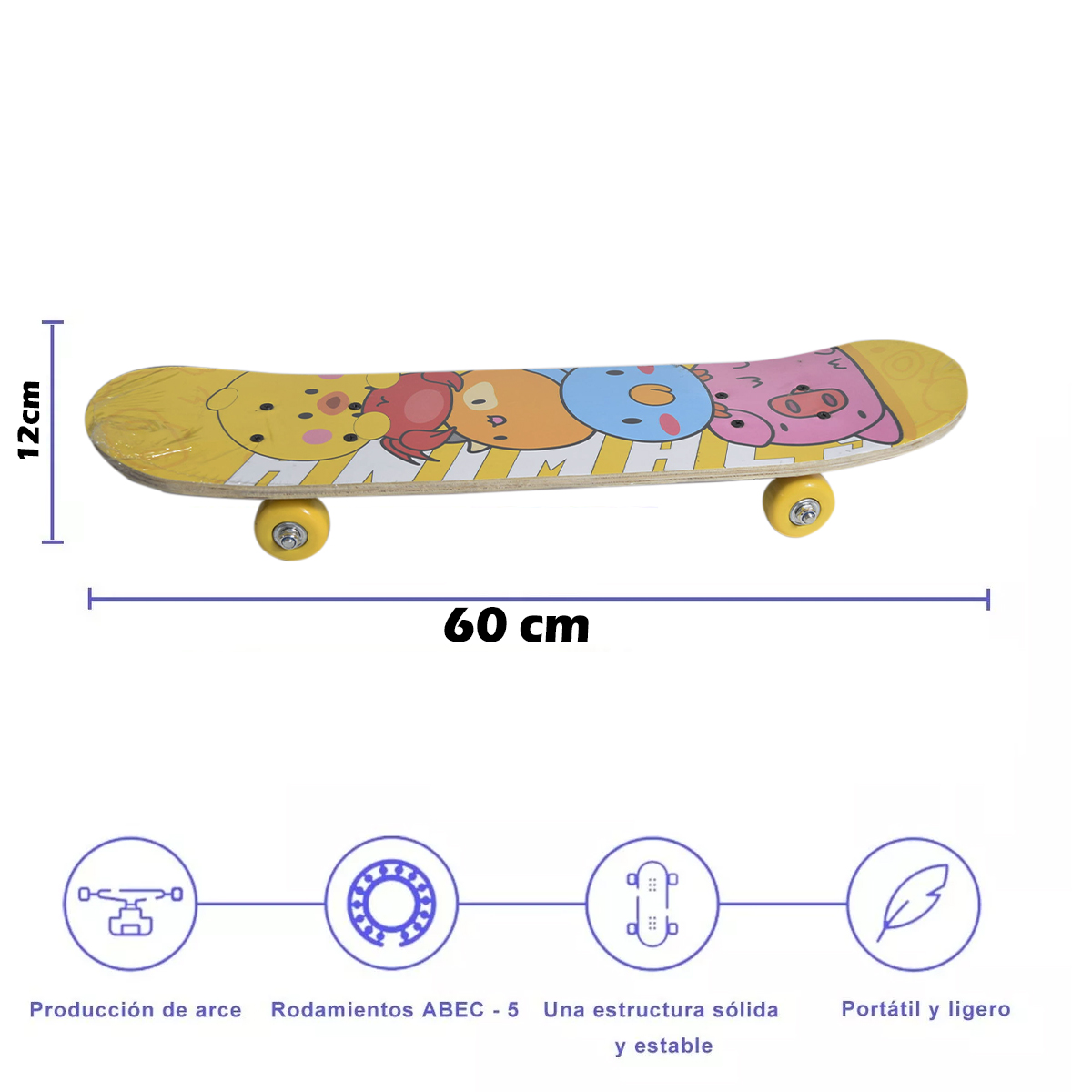 Patineta Para Niños Multicolor 24 Pulgadas Infantil