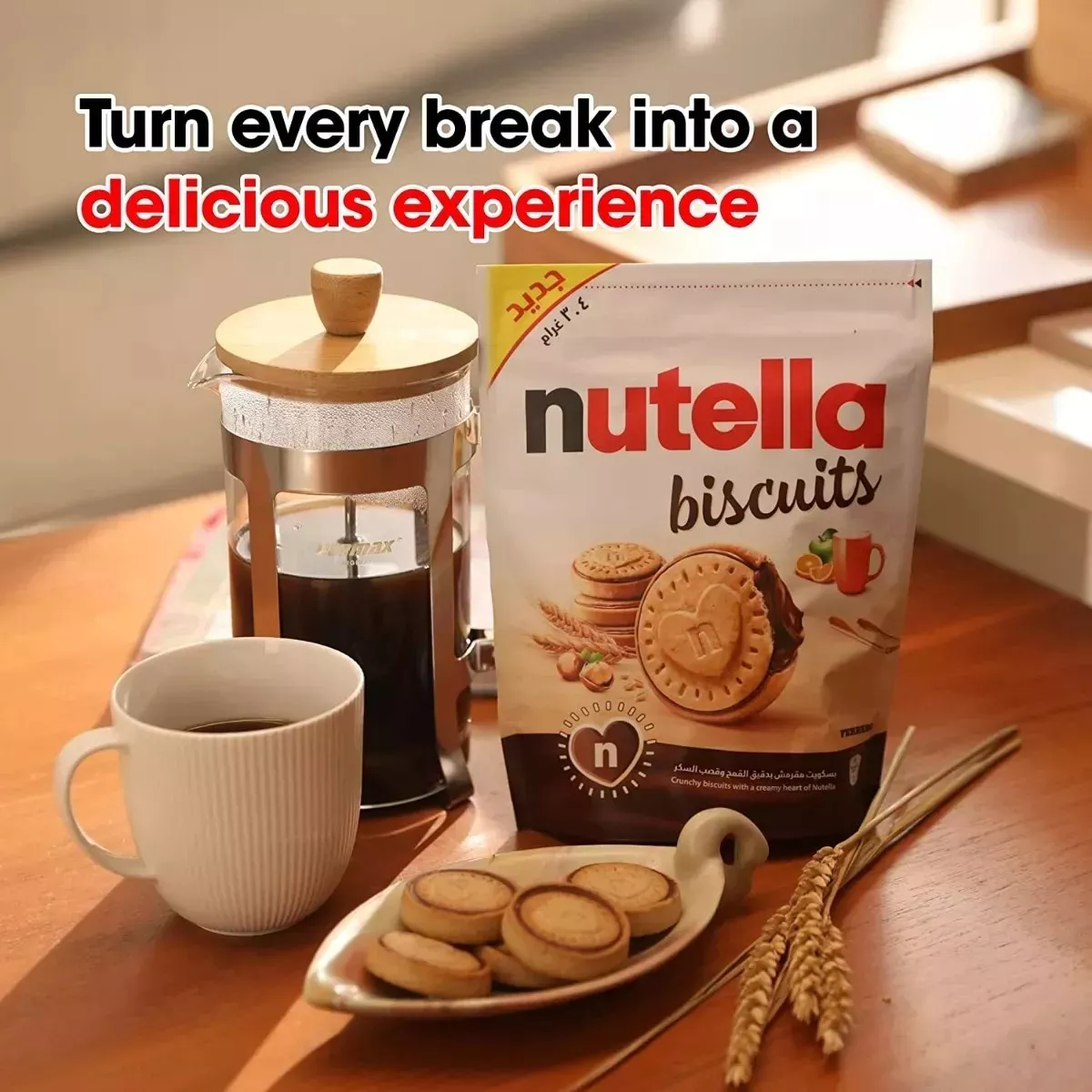 Pack De 2 Nutella Biscuits Bolsas De 304g C/u .