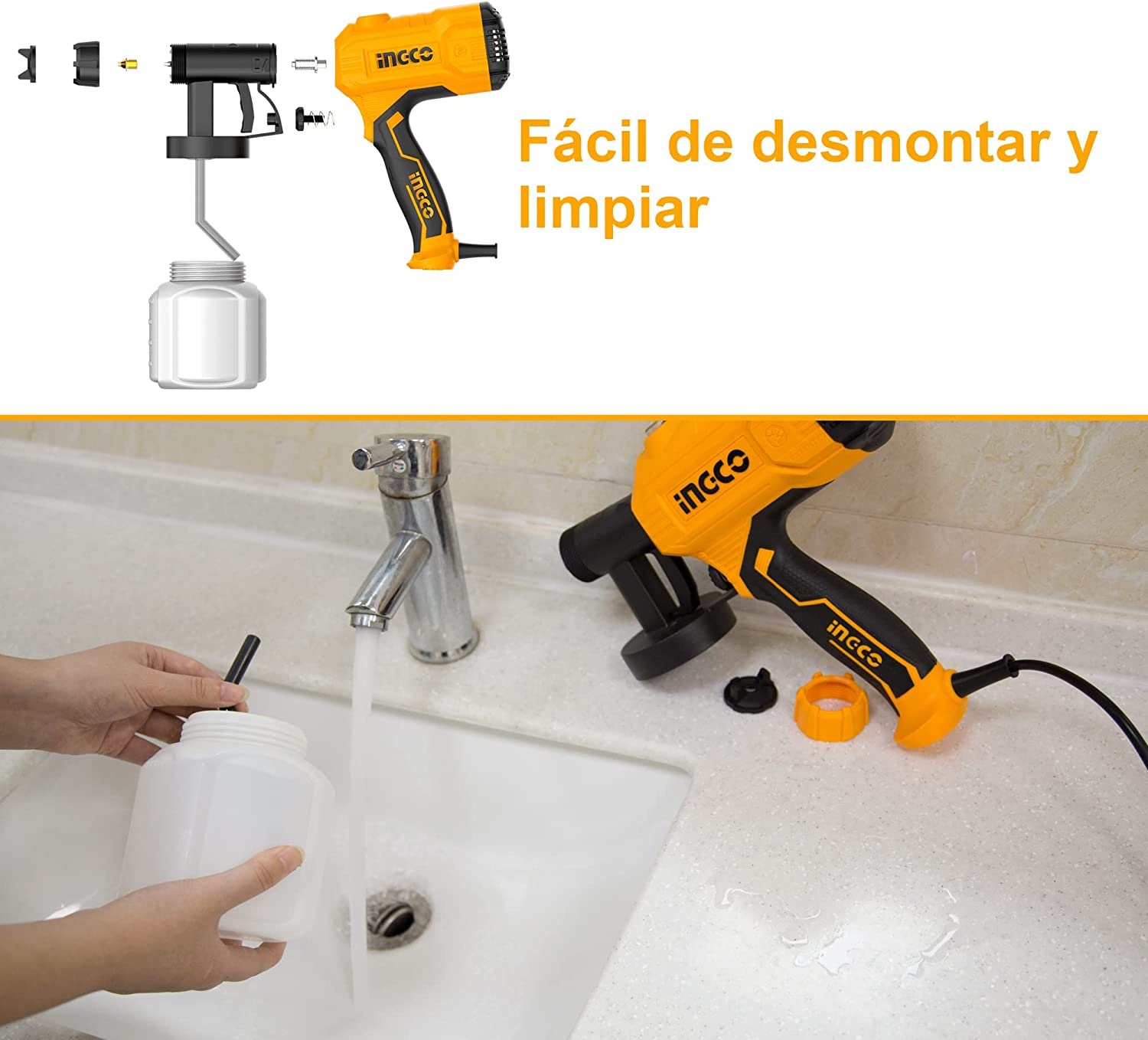 Pistola Para Pintar Electrica, Ingco, 450w