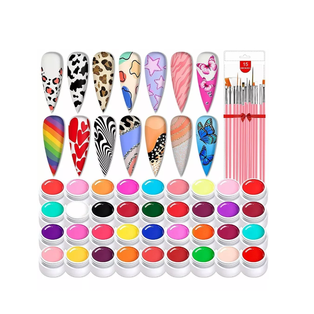 Kits Para Uñas De Pintura De Gel De 36 Colores