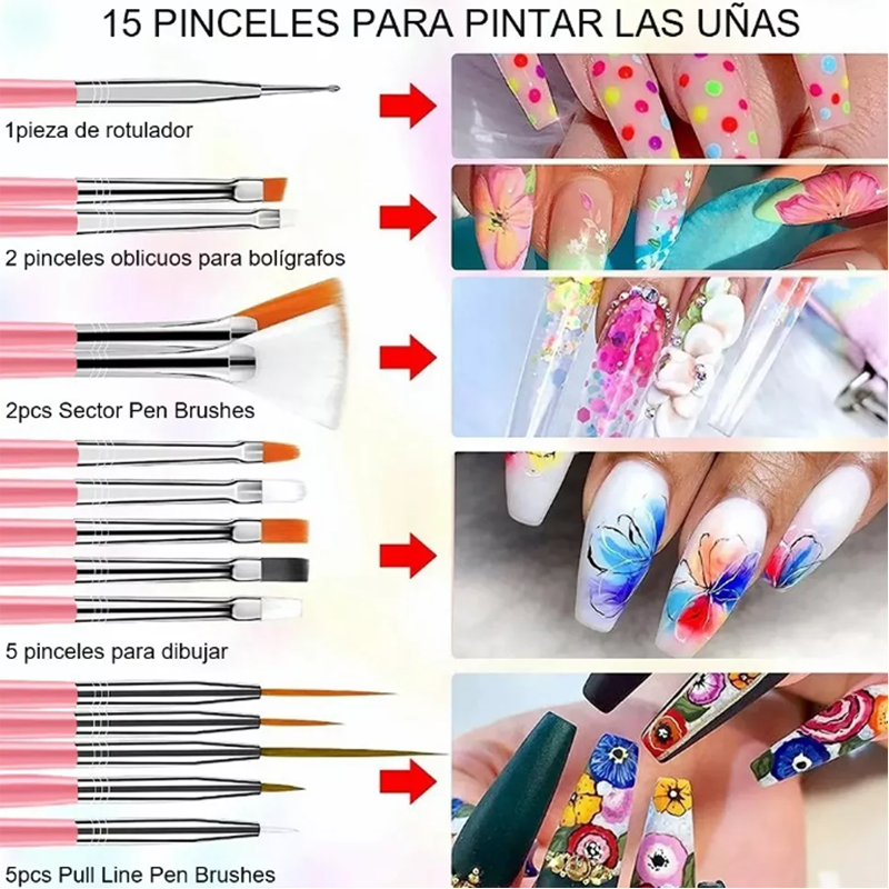 Kits Para Uñas De Pintura De Gel De 36 Colores