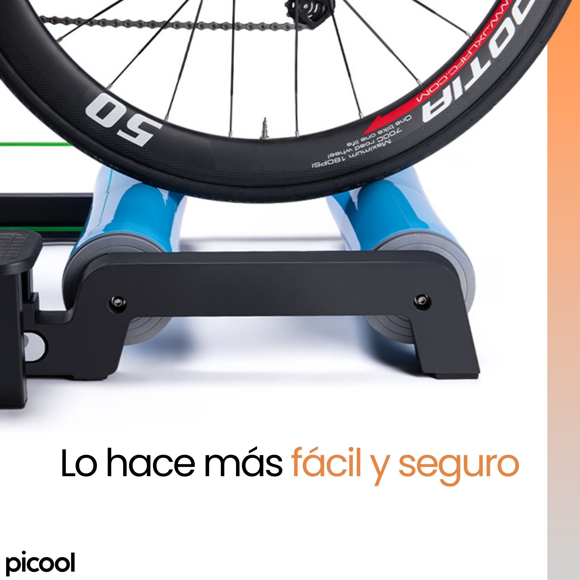 Rodillo para fijar discount bicicleta rueda trasera