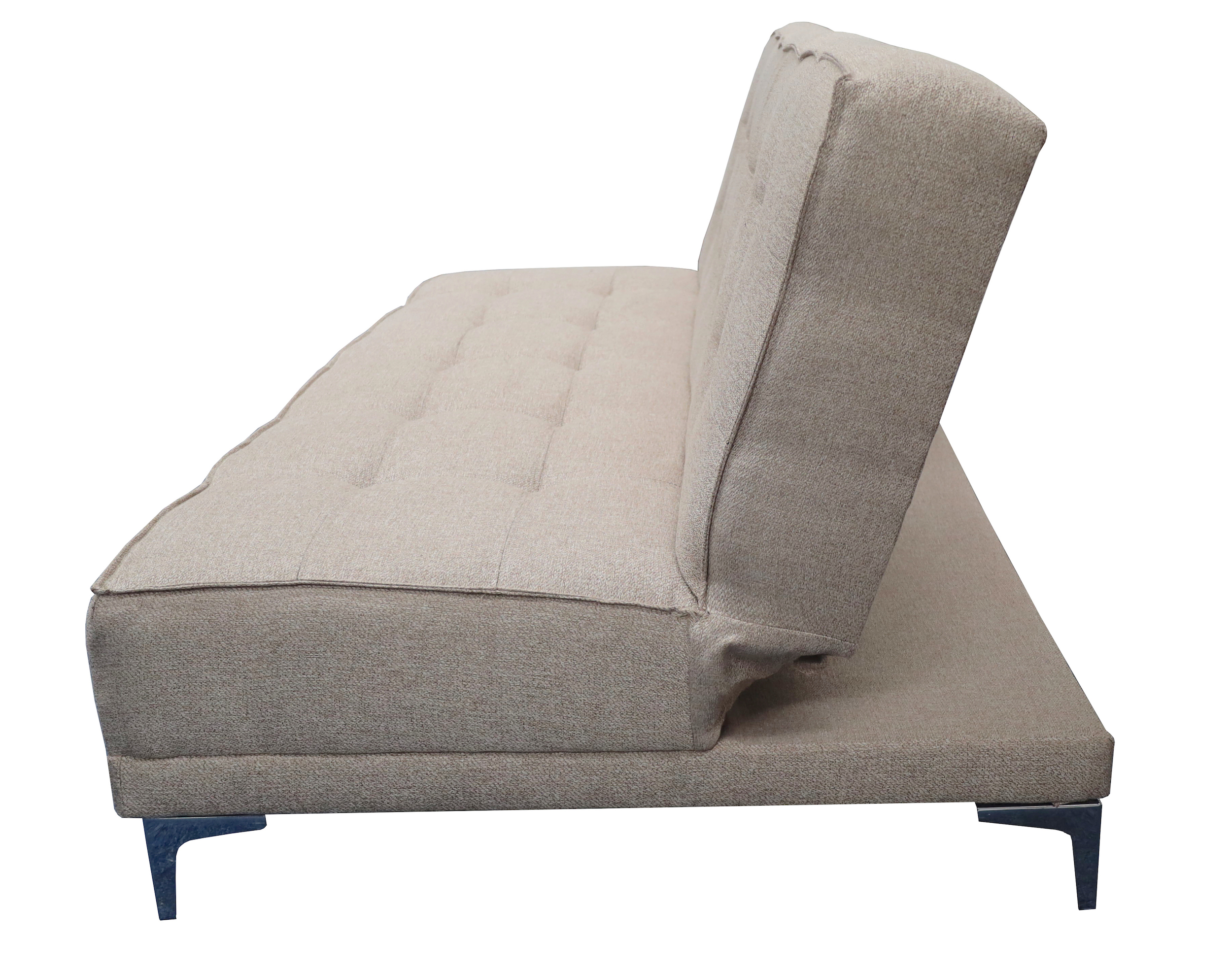 Sofa Cama Zeus Beige 3 posiciones Lino nacinoal El Bazar Store Moderno Abotonado