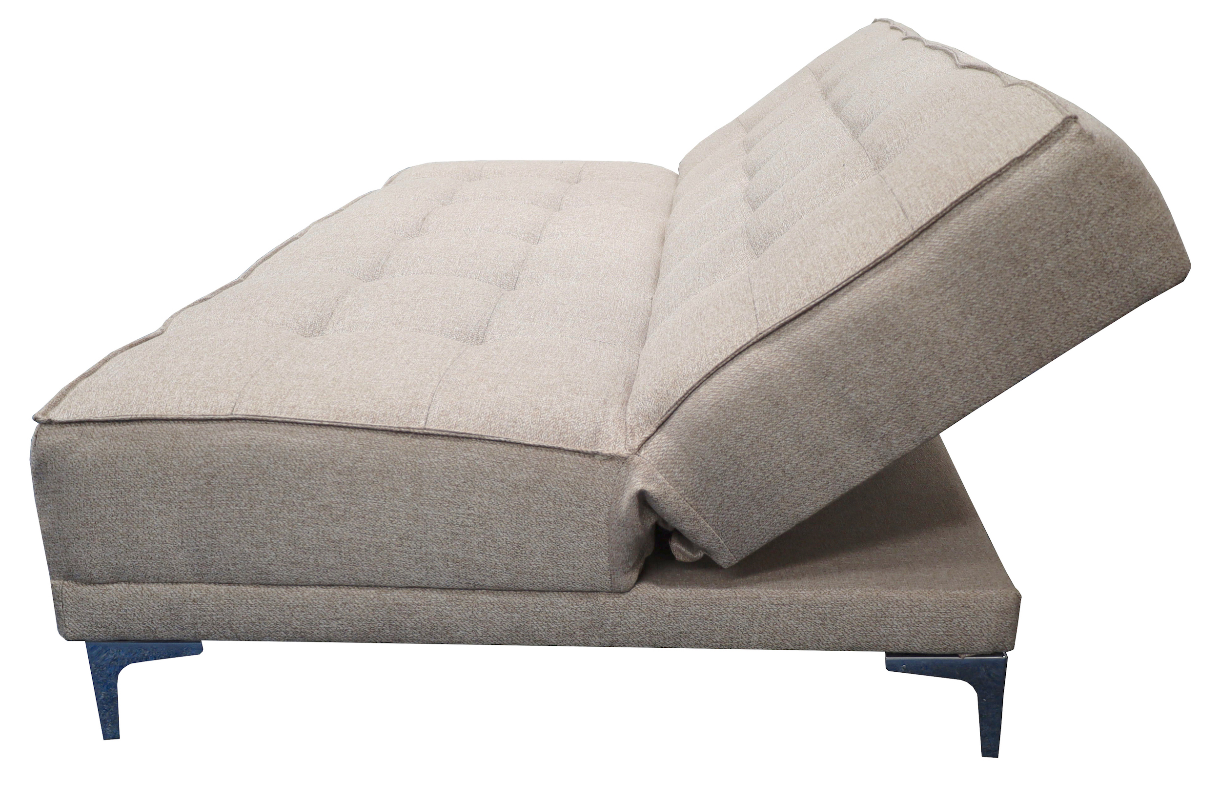 Sofa Cama Zeus Beige 3 posiciones Lino nacinoal El Bazar Store Moderno Abotonado