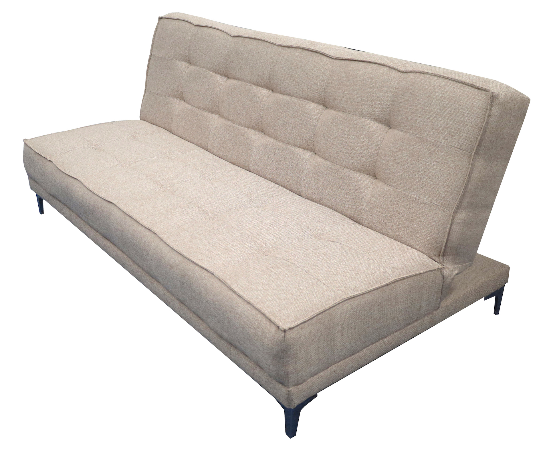 Sofa Cama Zeus Beige 3 posiciones Lino nacinoal El Bazar Store Moderno Abotonado