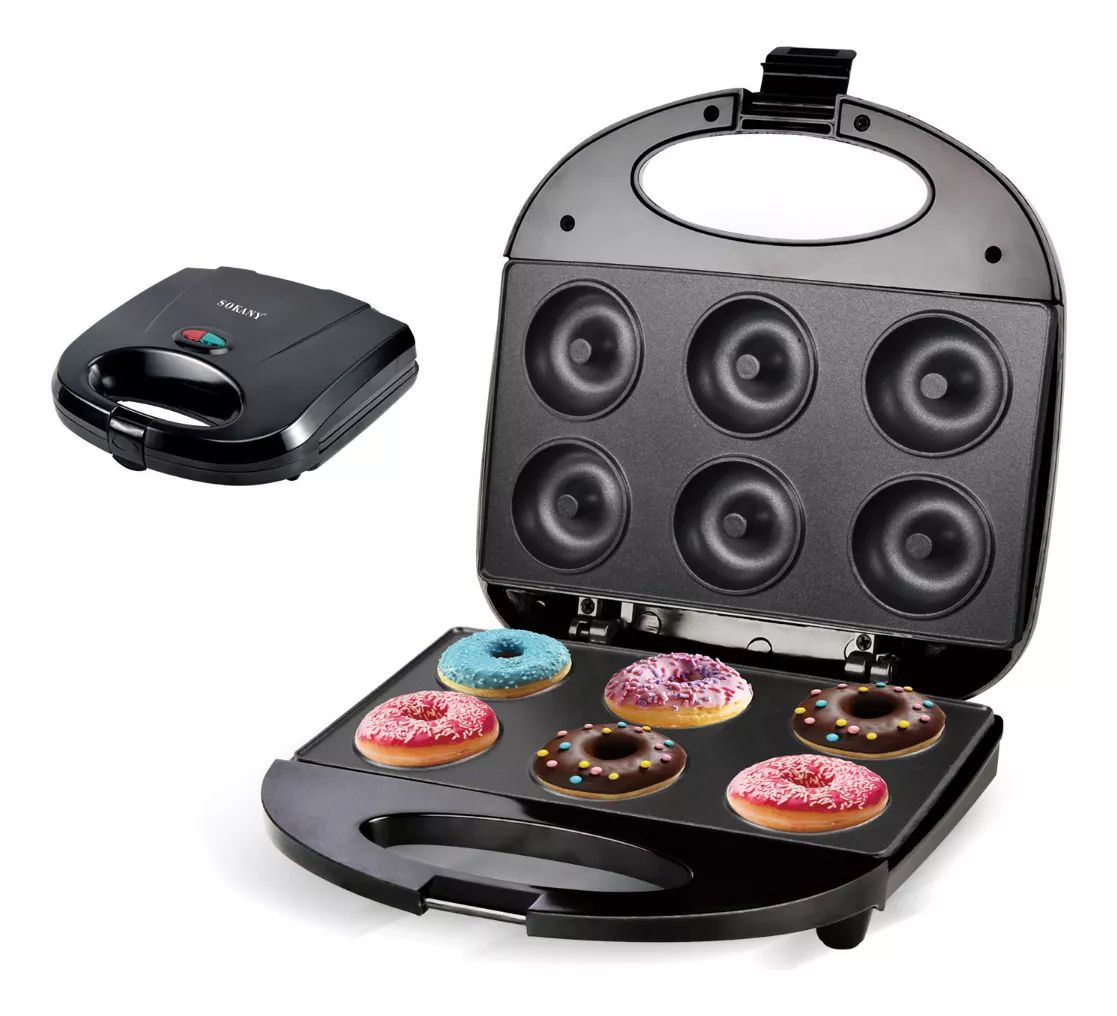 Maquina Para 7 Mini Donas Rosquilla Antiadherente Donuts Sok