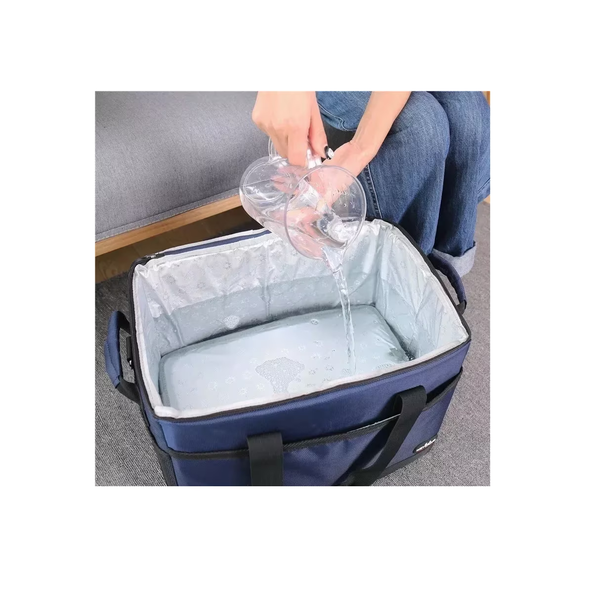 Mochila Hieleras Enfriador Bolsa Impermeable Portátil 30L Azul