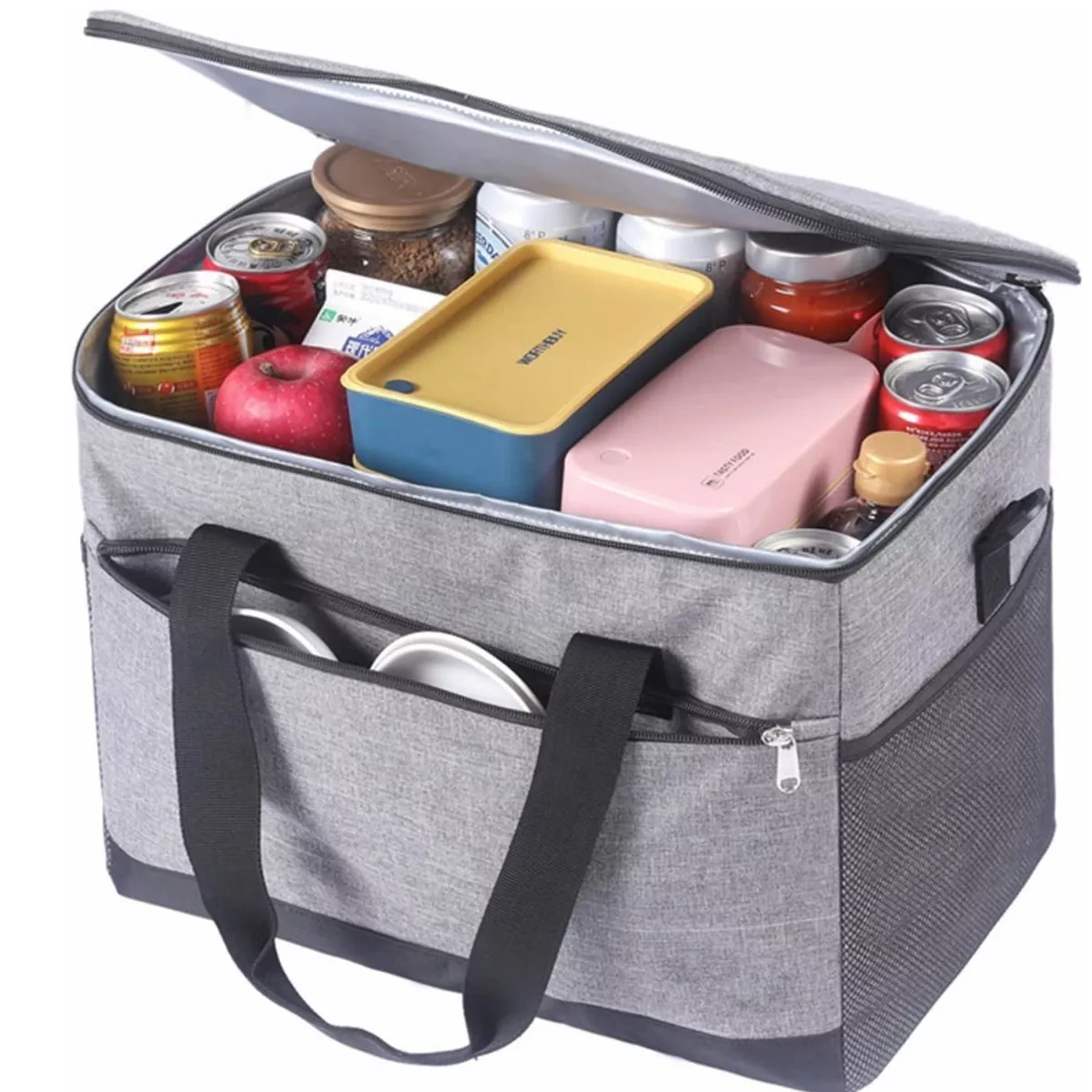 Mochila Hieleras Enfriador Bolsa Impermeable Portátil 30L Gris