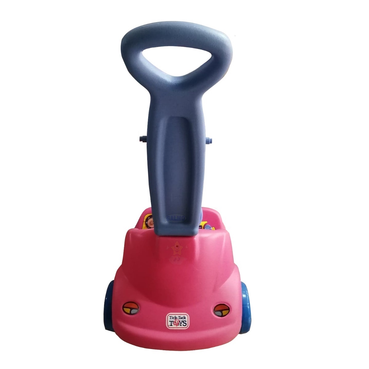 mini car rosa montable para niña tick tack