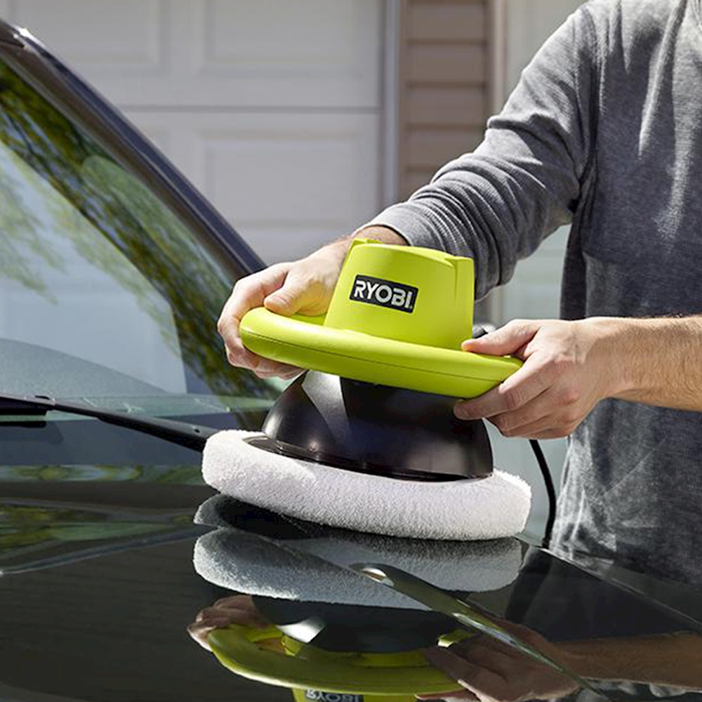 Pulidora Orbital Ryobi de 10" DE 3200 OPM, Con Bonetes