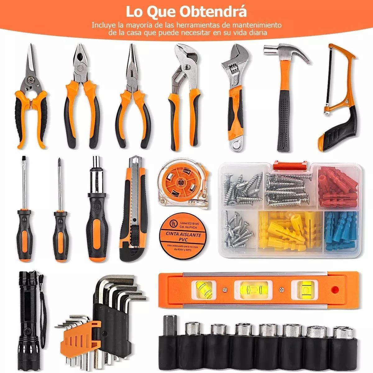 Juego Herramientas Mecánicas Reparación Doméstica 106pcs