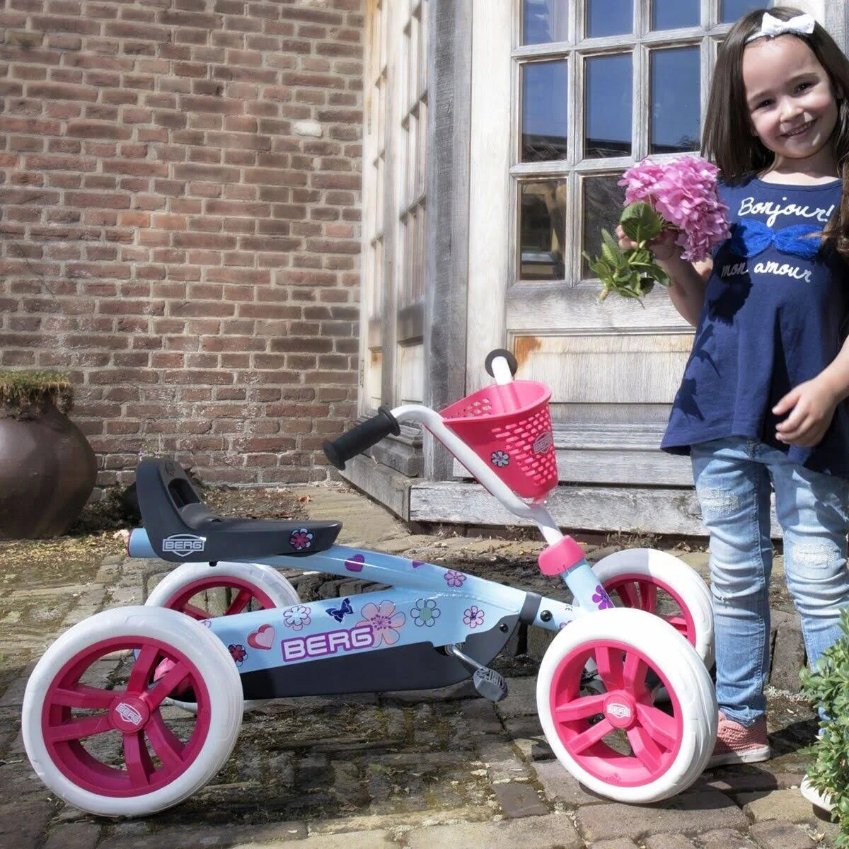 Carrito Montable Go Kart Pedales BERG Buzzy Bloom 2 a 5 años