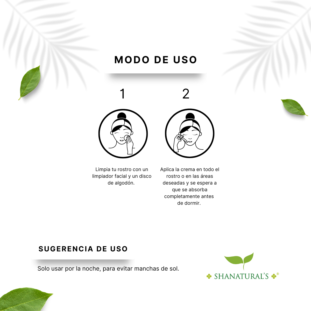 Crema Aclarante De Noche Rosa Mosqueta Shanatural's