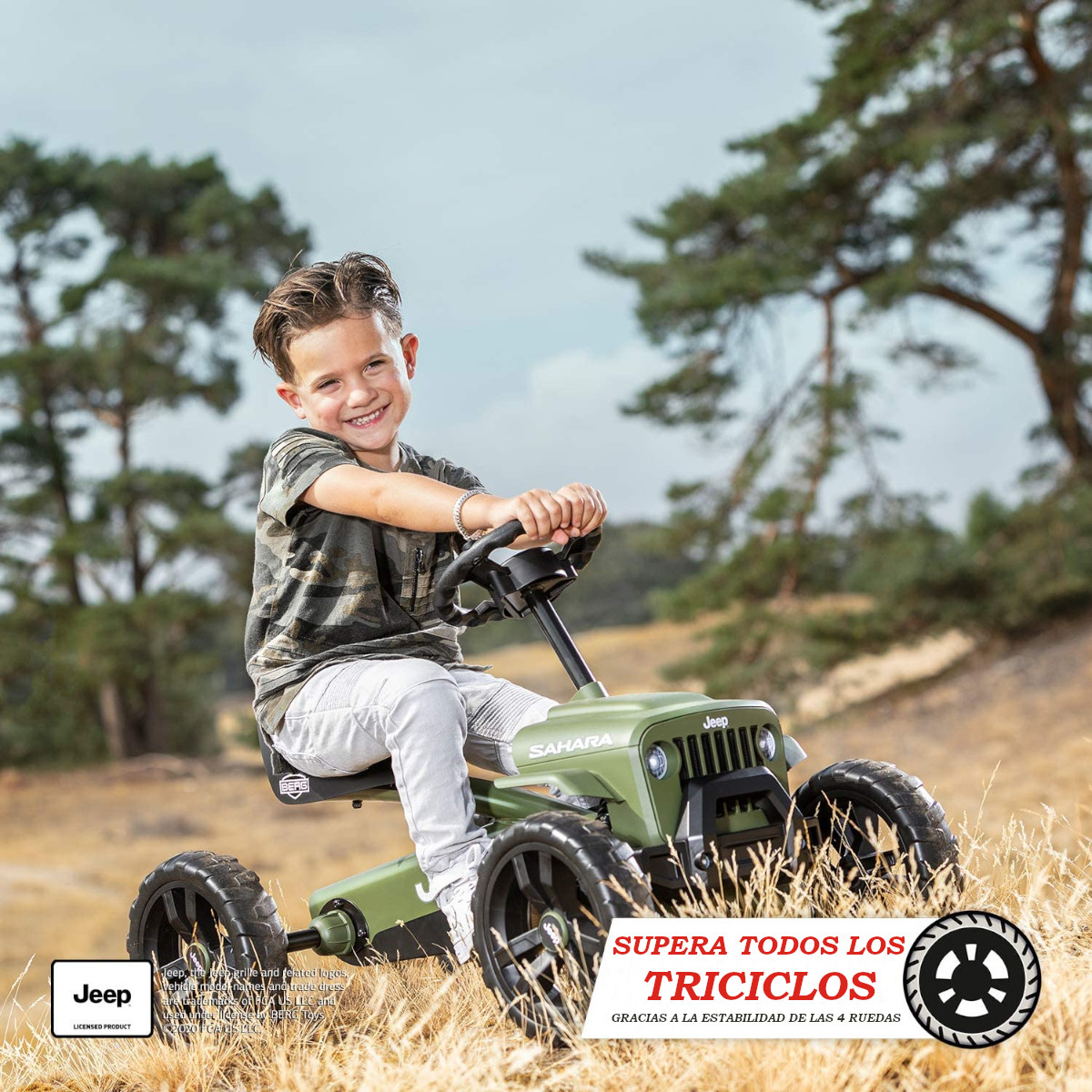 Carrito Montable Go Kart Pedales BERG JEEP Buzzy Sahara todo terreno