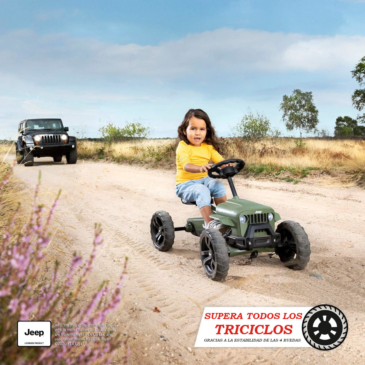 Carrito Montable Go Kart Pedales BERG JEEP Buzzy Sahara todo terreno