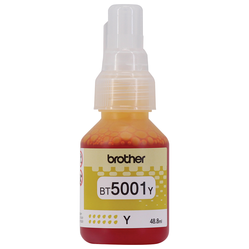 Botella De Tinta Brother Bt5001y Amarillo 5,000 Paginas