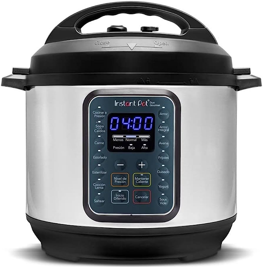 Instant Pot Duo Gourmet, Olla de Presión Eléctrica 9 en 1 con olla interior de acero inoxidable