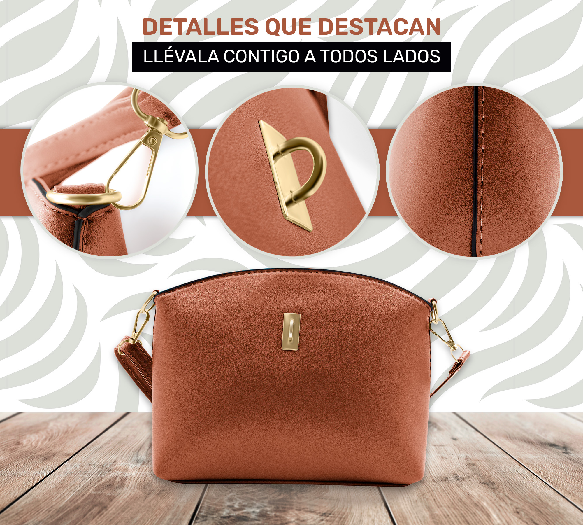 BOLSA DE MANO PARA MUJER ELEGANTE BOLSO BANDOLERA CROSSBODY DE MUJER CONJUNTO DE 2 PZS