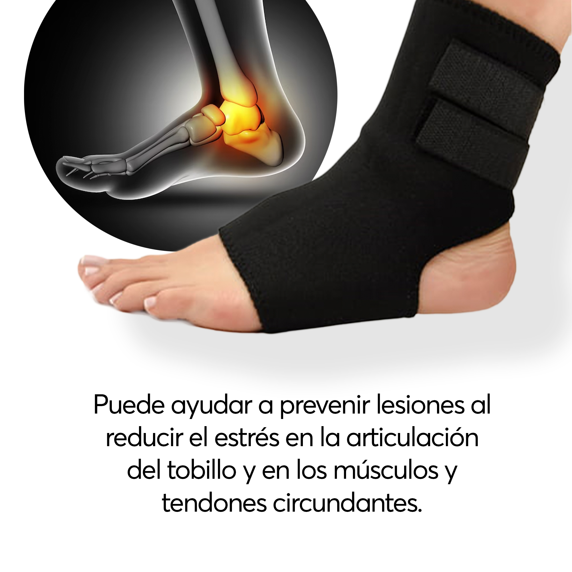 Tobillera de Neopreno Archy Soporte Deportiva de Compresión Ajustable Transpirable para Entrenamiento Alivia Dolor Unisex Talla Unica (31597).