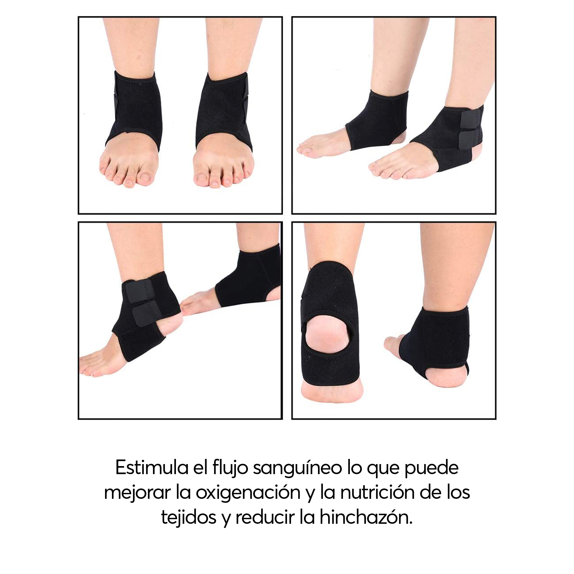 Tobillera de Neopreno Archy Soporte Deportiva de Compresión Ajustable Transpirable para Entrenamiento Alivia Dolor Unisex Talla Unica (31597).
