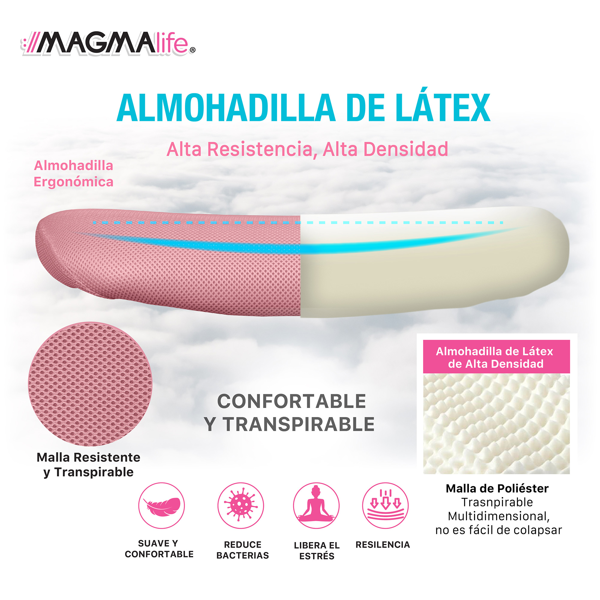 Silla de Escritorio Premium Modelo Cosmo Magma Life (Rosa Pálido)
