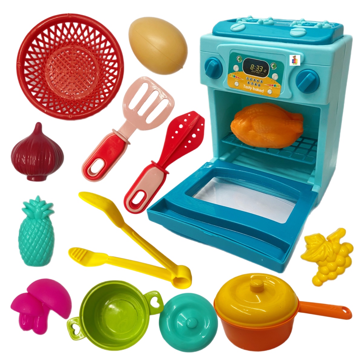 Estufa De Juguete Con Accesorios Cocina Alimentos Trastes