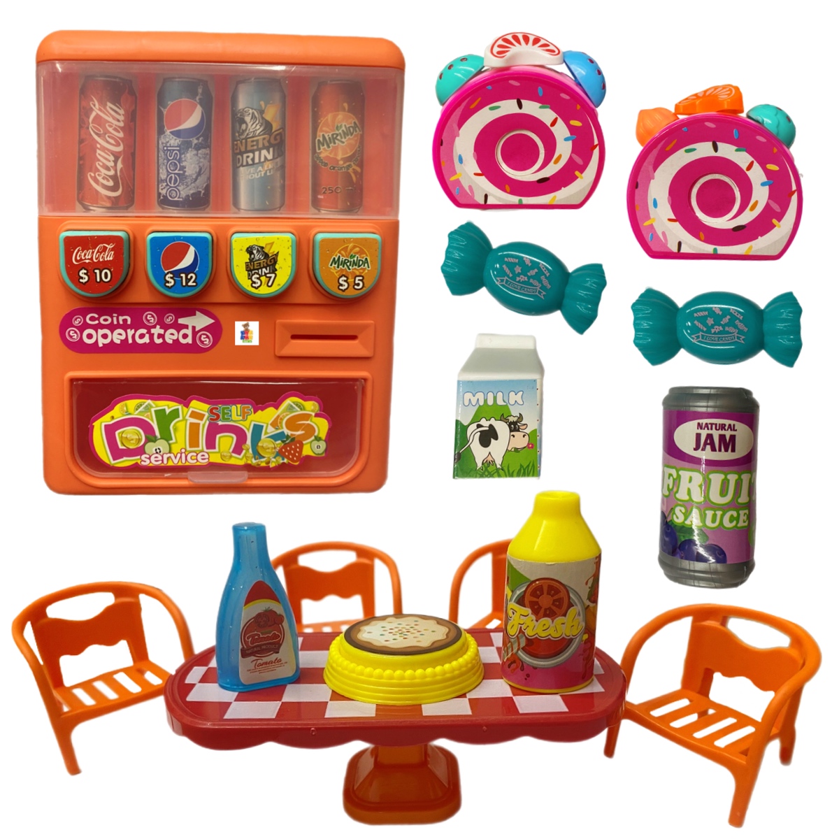 Maquina De Refrescos Con Comedor Y Accesorios Cocina