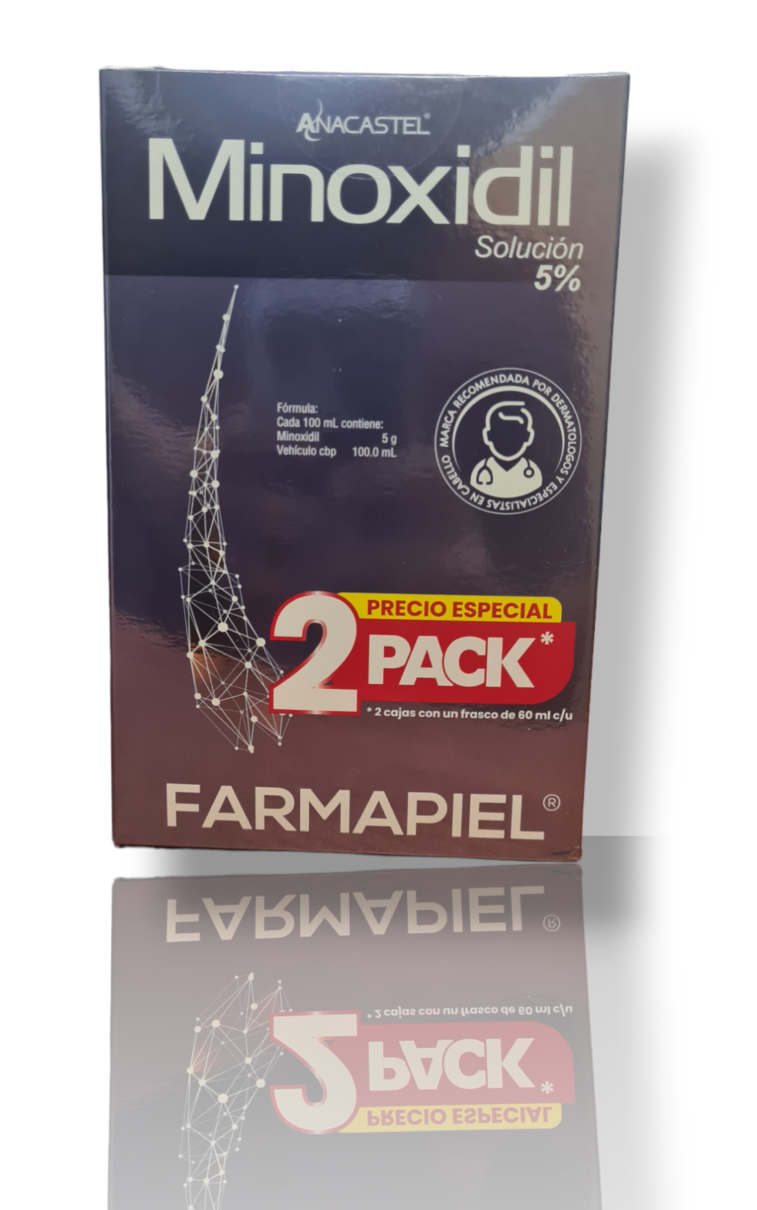 Minoxidil 5% Premium 2 Pack Crecimiento Cabello Y Barba