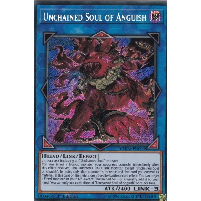 Yugioh Unchained Soul of Anguish Secret Rare - Konami