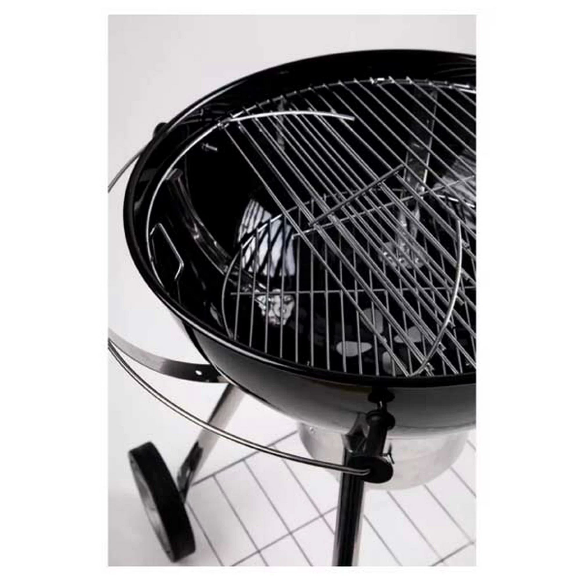 Asador de Carbón HEB Experts 22" Móvil; Con Ahumador Y Termómetro