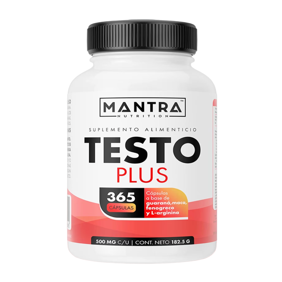 Vitaminas Mantra Nutrition Testo Plus 365 Cápsulas con Guarana Maca Arandano y L Aginina