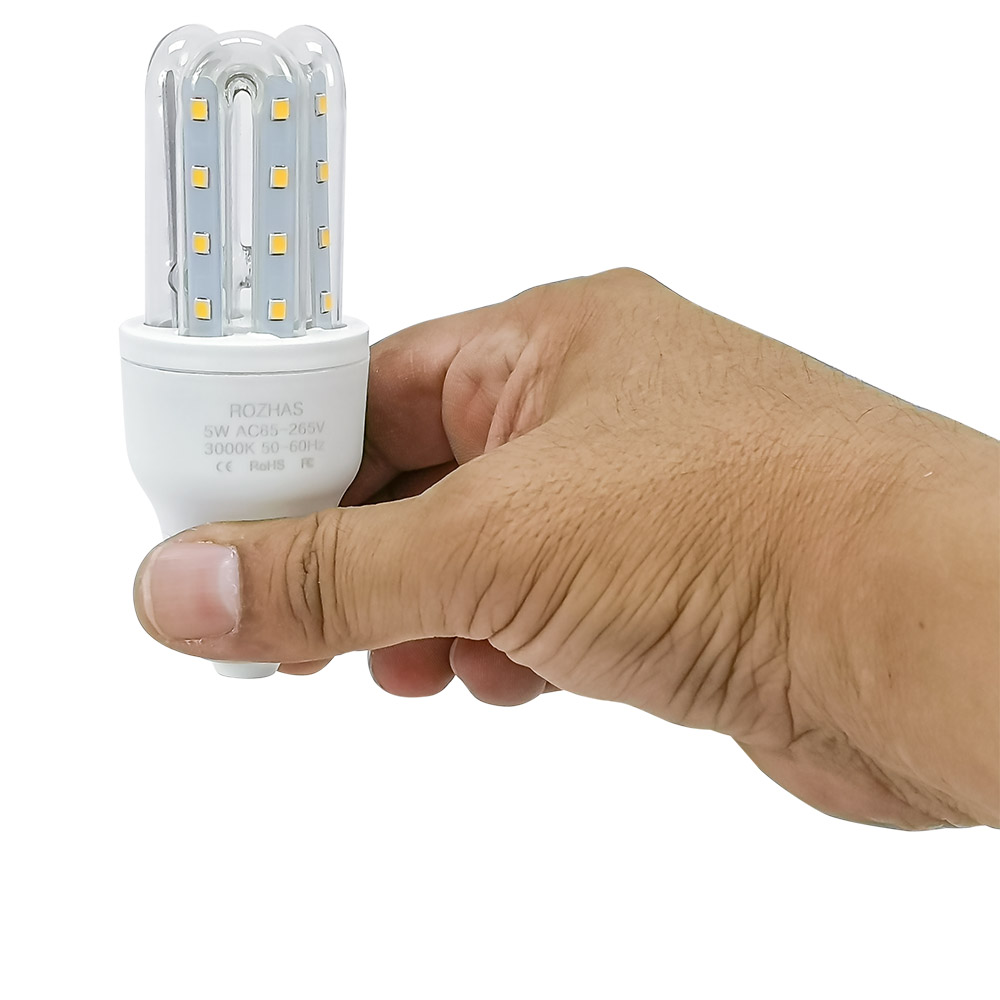 Foco Led Ahorrador de Luz Calida de 5 Watts 400 Lumenes Caja con 5 Piezas Ahorrador con Gran tiempo de Vida Master ROZ-YMP-5W-5