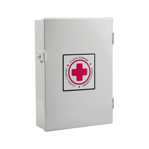 Botiquín de primeros auxilios mediano color blanco, caja metálica para  emergencias, botiquín de emergencias vacío, diseñado