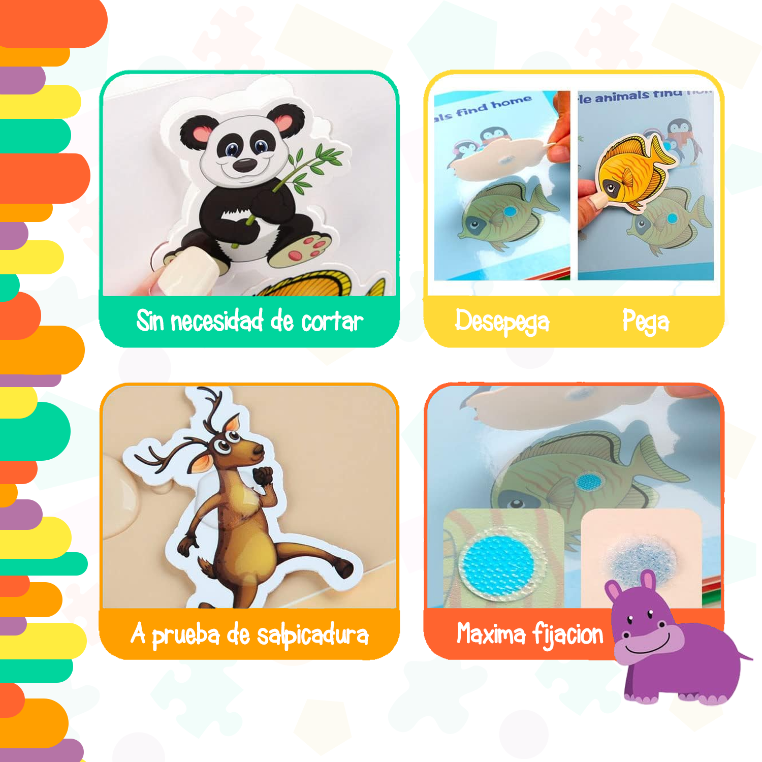 Libro Ocupado para niños, portátil, silencioso, Libro de Actividades Preescolar, Juguete Educativo sensorial, para Autismo, desarrollar Habilidades motoras Finas para niños y niñas
