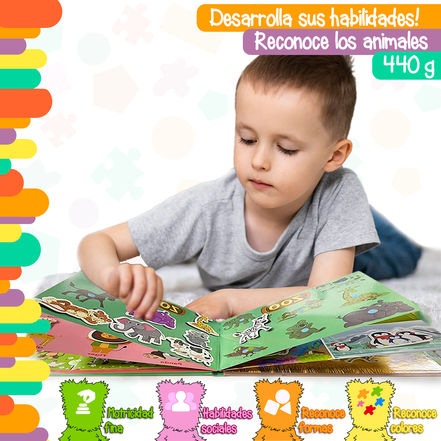 Libro Ocupado para niños, portátil, silencioso, Libro de Actividades Preescolar, Juguete Educativo sensorial, para Autismo, desarrollar Habilidades motoras Finas para niños y niñas