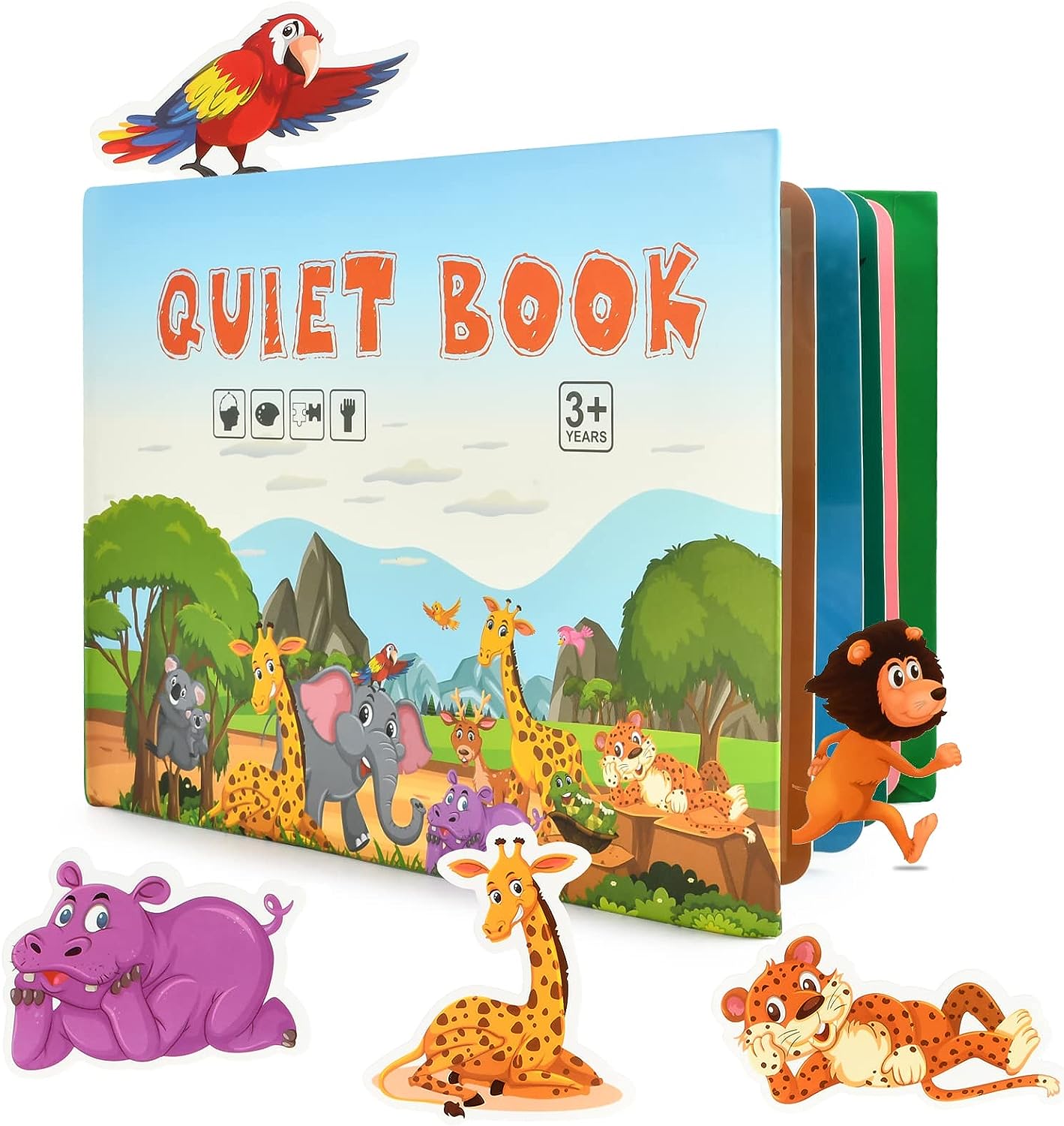 Libro Ocupado para niños, portátil, silencioso, Libro de Actividades Preescolar, Juguete Educativo sensorial, para Autismo, desarrollar Habilidades motoras Finas para niños y niñas