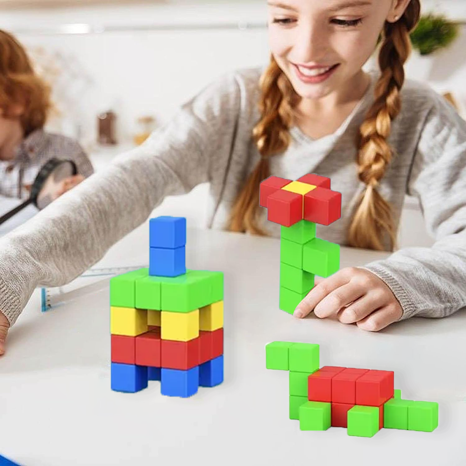 Cubos Magneticos 36 Piezas Juguete Educativo Construccion Imanada para Ninos 3 Anos Stem Arma Figuras