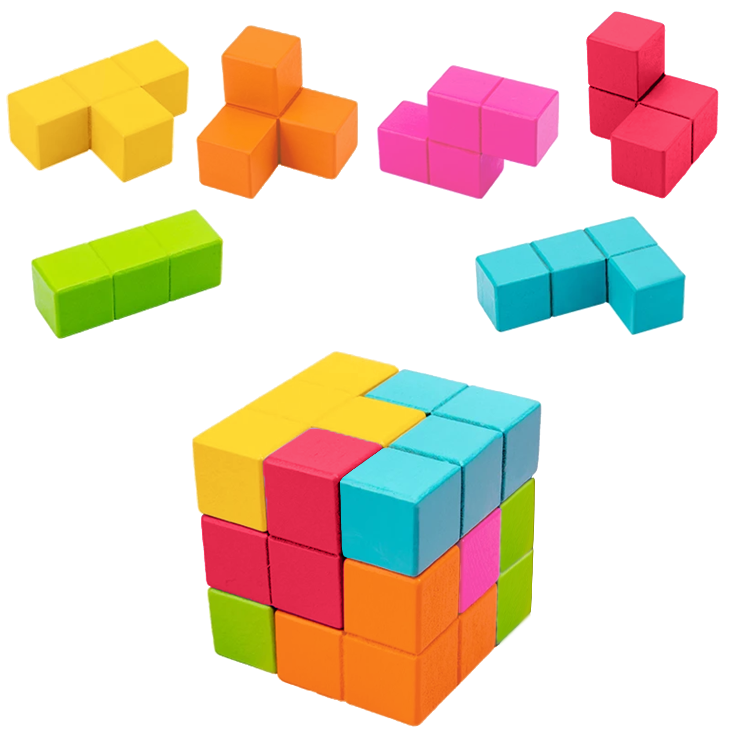 Cubos Magnéticos 36 Piezas - Juguete Educativo Construcción Imanada para Niños +3 Años - Stem Arma Figuras y Formas