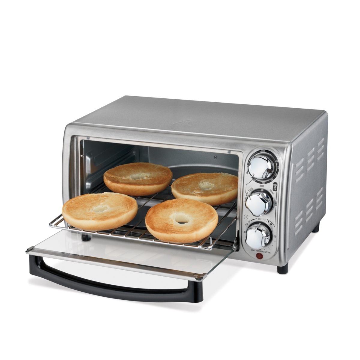 HORNO TOSTADOR HAMILTON BEACH 31143 4 REBANADAS ACERO INOX ALBY10